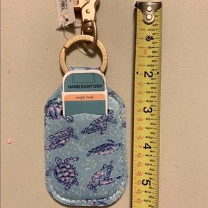 NWT Simply Southern Hand sanitizer holder keychain blue turtle